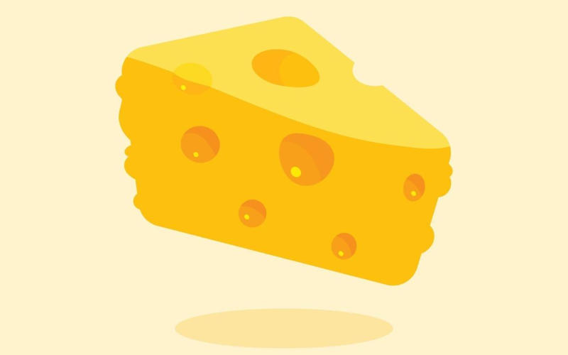 A chunk of cheese