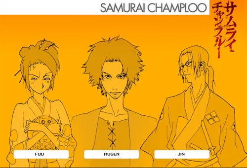 the main characters from Samurai Champloo