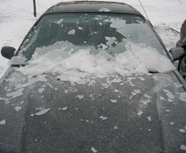 Icy car is icy.