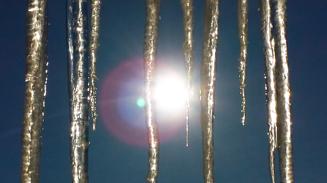 Hopefully the final icicles of this Winter