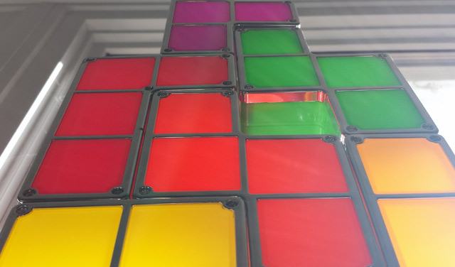 Bright tetris blocks