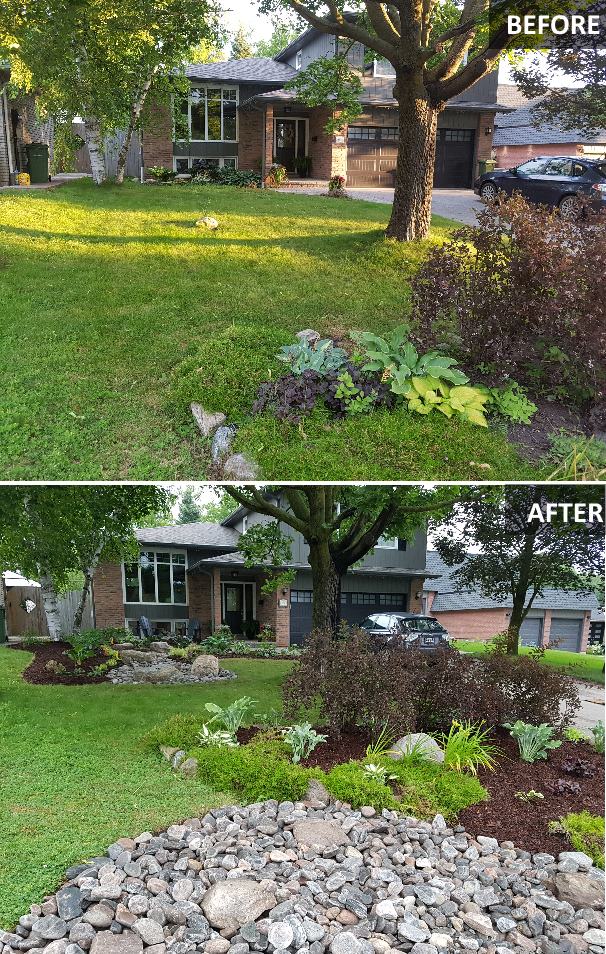 Front Yard Reno. Before and After.