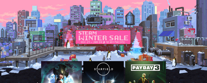 Lovely Steam Sale Pixel Graphic!