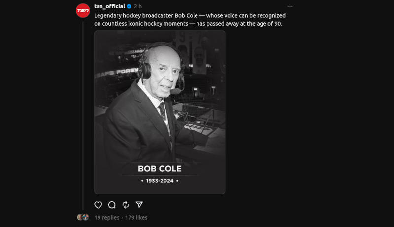 RIP Bob Cole
