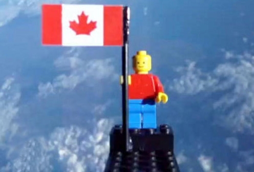 Canadians send lego into space