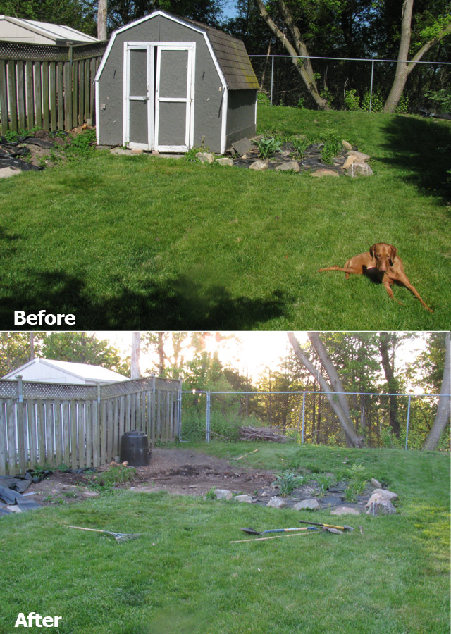 Shed. Before and After