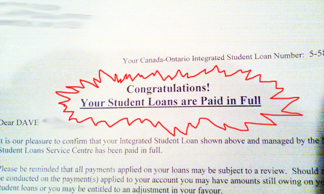 Student loan paid off!