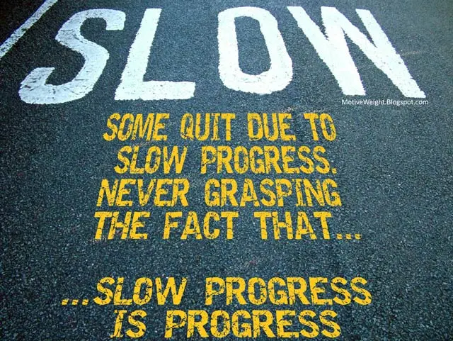 Slow progress is better than no progress…