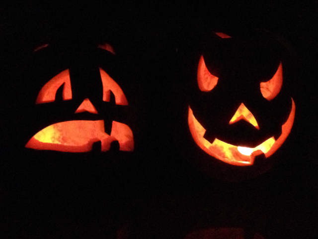 This year’s scary and frightened pumpkins.
