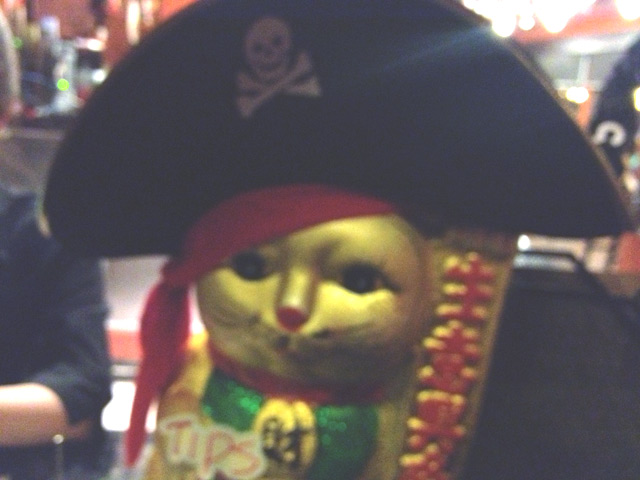 Yarrr! Gimme a tip. Meow.