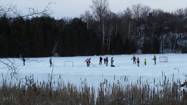 Skating on Palgrave pond