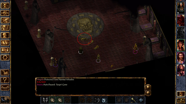 Baldur’s Gate Enhanced Edition – Dead Sarevok circled