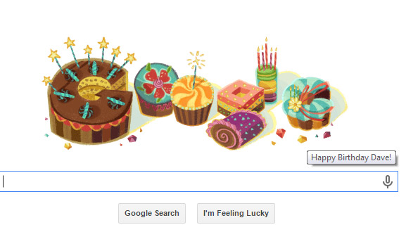 Happy Birthday from google.