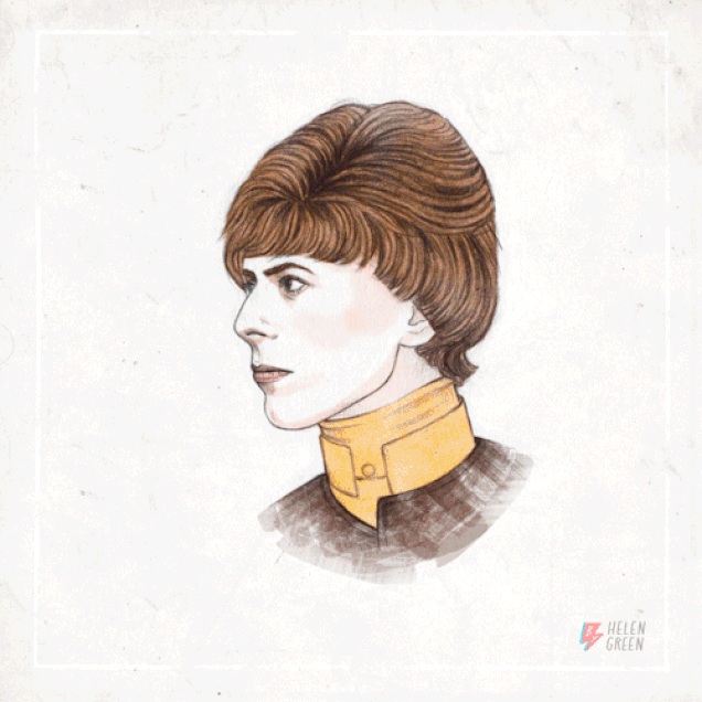 Brilliant illustration of Bowie by http://helengreenillustration.com/