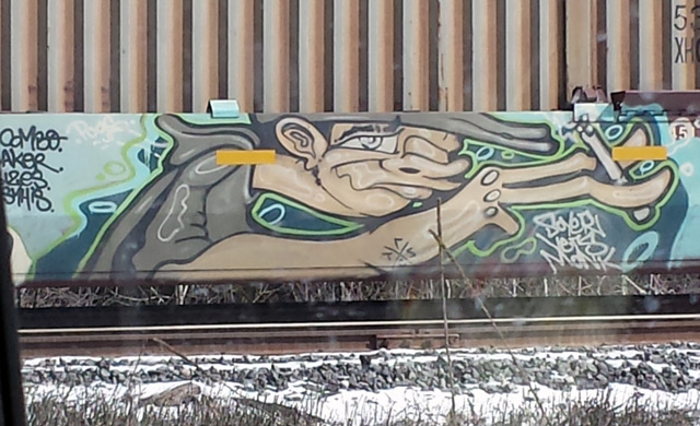 Random train graffiti