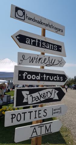 Market signage.