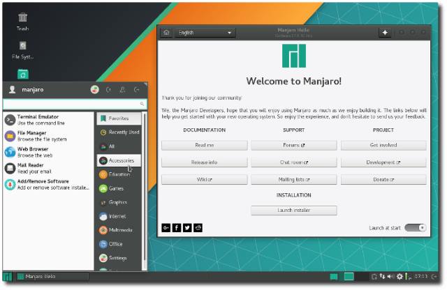 Manjaro distro.