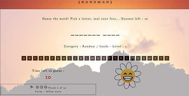 My first JavaScript game. Hangman!