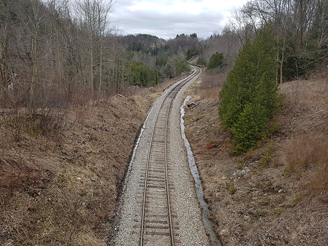 Train tracks through Forks of the Credit Provincial Park