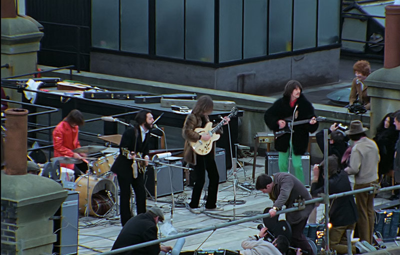 The Beatles final performance on the roof