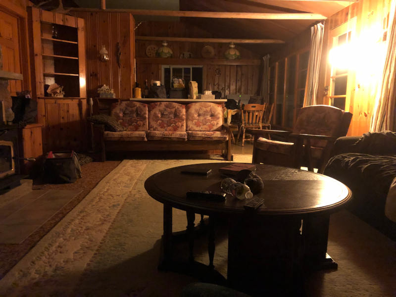 The inside of the cottage.