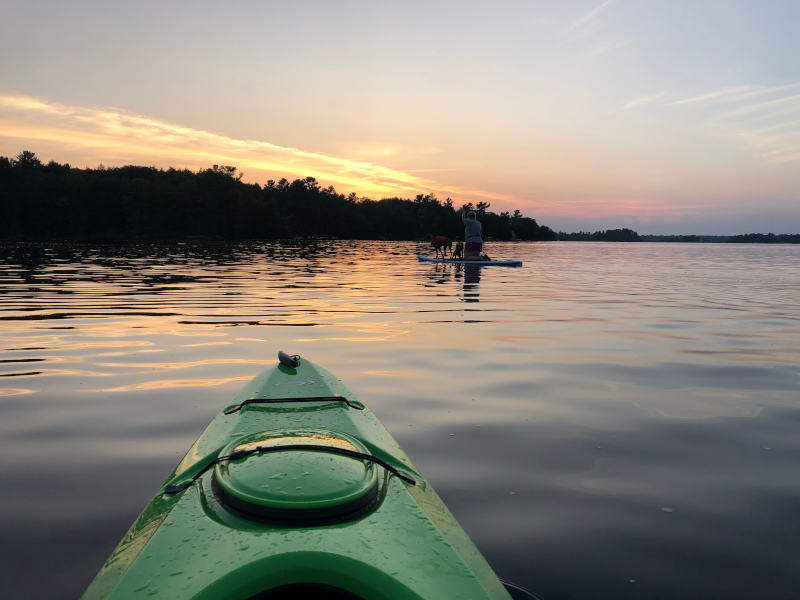 On the water